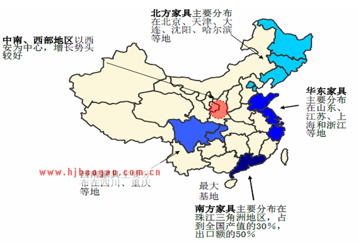 中国四大家具聚集地分布情况  www.getcxbot.com